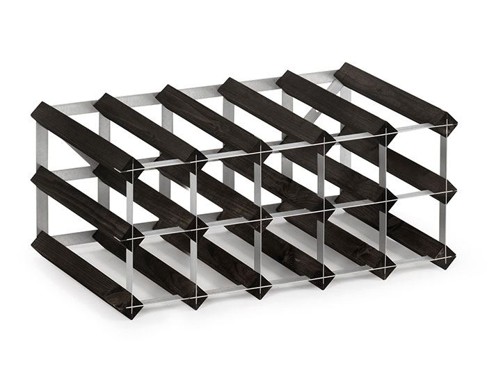 Traditional Wine Racks Vinställ 15 Flaskor Svart Bets