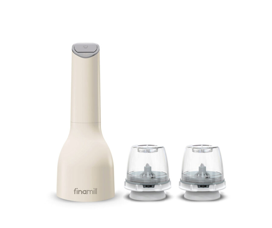 FinaMill Peppar & Kryddkvarn Batteridriven Beige